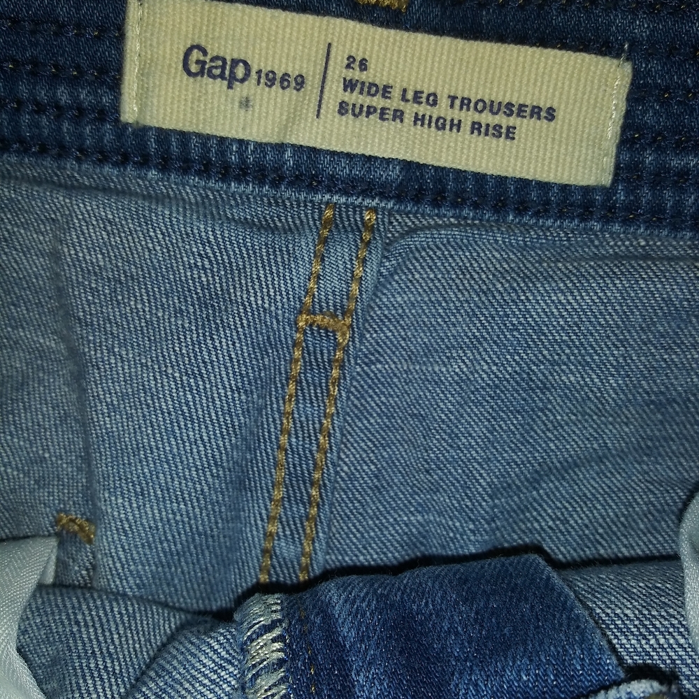 COPY - Gap 1969 | Wide Leg Super High Rise Trouser Jeans Size 26 - Picture 5 of 7